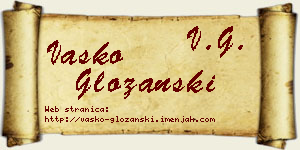 Vasko Gložanski vizit kartica